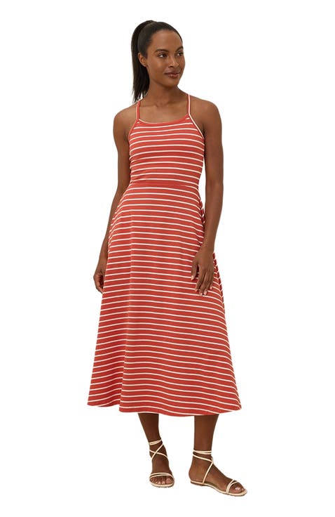 Organic Cotton Fit & Flare Midi Dress