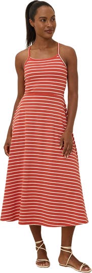 Pact Women's Organic Cotton Fit & Flare Midi Dress - Regular - Black