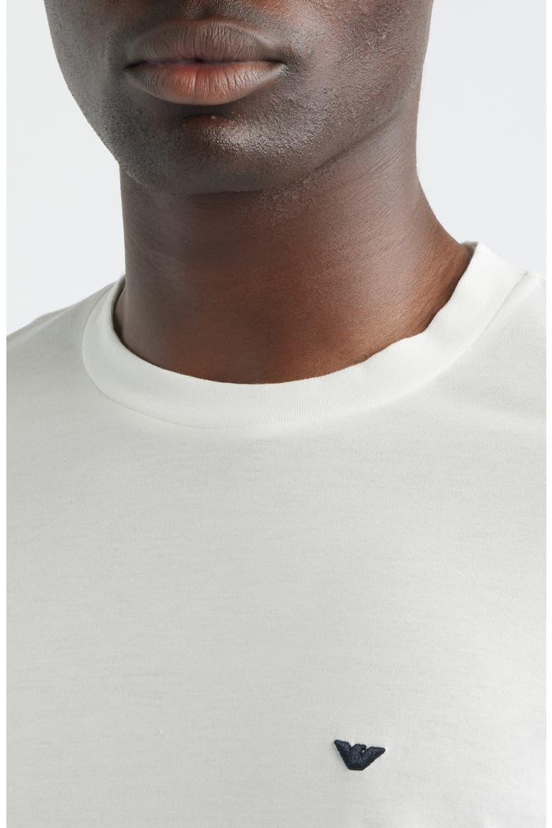Embroidered Logo T-Shirt, Alternate, color, SOLID WHITE