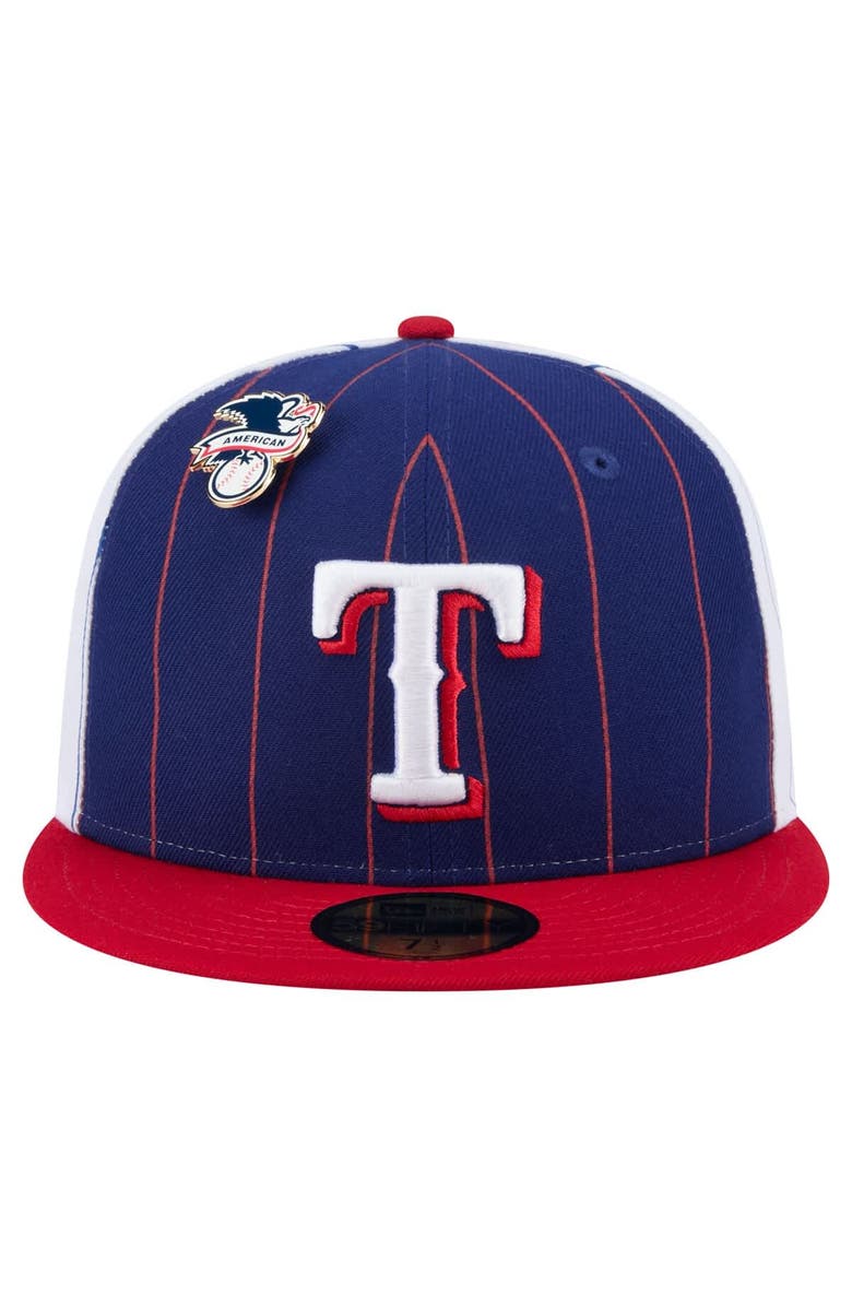New Era Men's New Era  Dark Blue Texas Rangers Pinstripe 59FIFTY Fitted Hat, Alternate, color, 