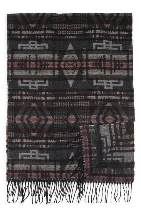 Feathersoft Geometric Jacquard Wrap Scarf