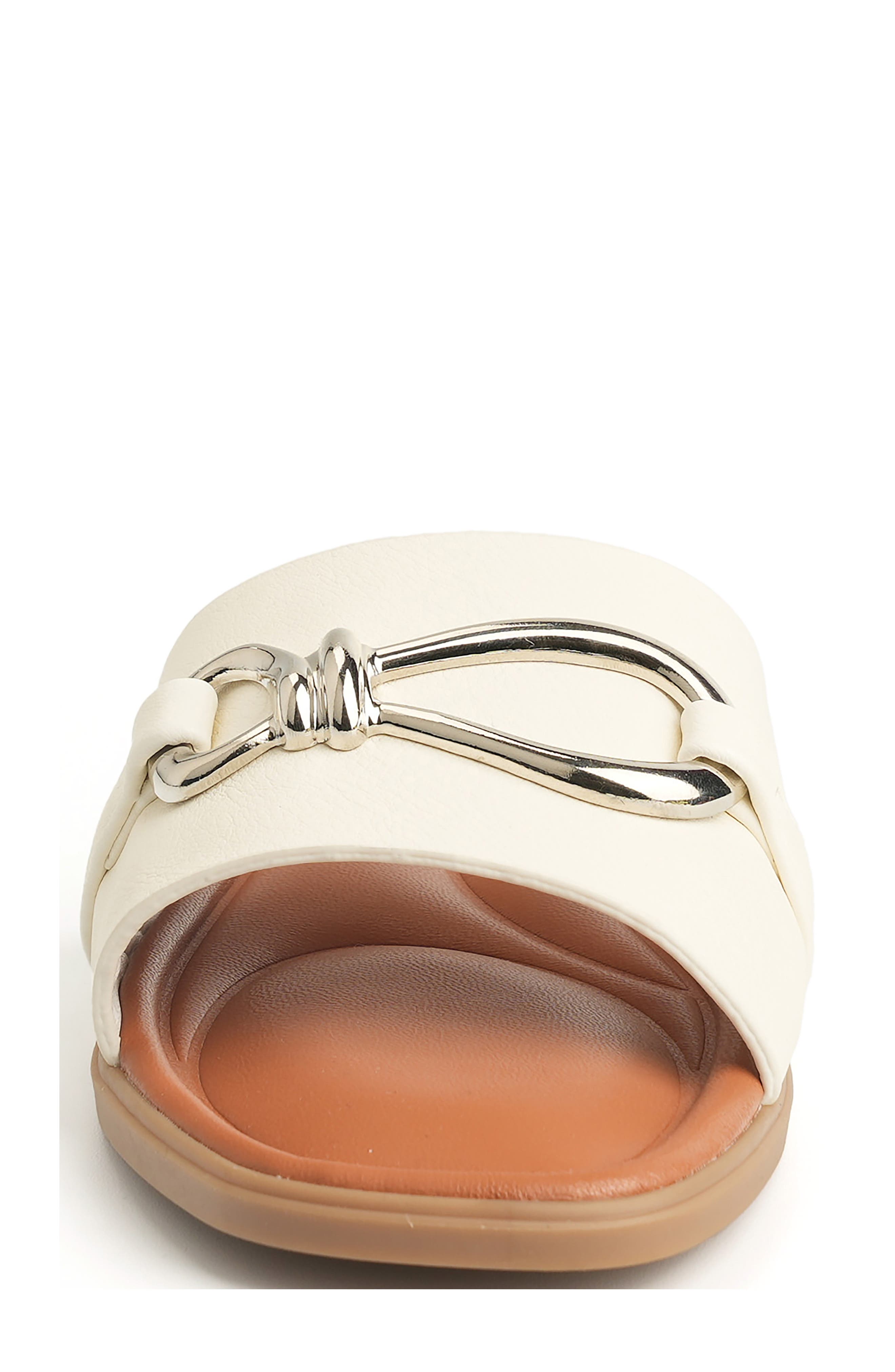 NEW YORK AND COMPANY Rayla Bit Slide Sandal, Alternate, color, White