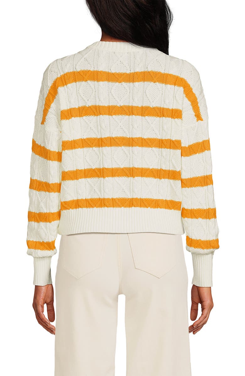 Lands' End Drifter Relaxed Cable Cardigan Sweater, Alternate, color,