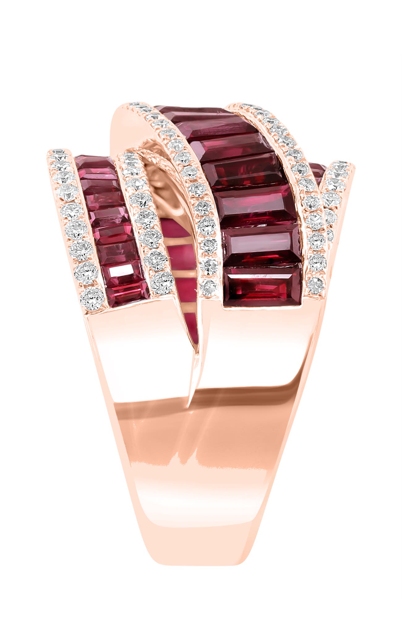 EFFY Natural Ruby Multi-row Ring In 14k Rose Gold (Women) | Nordstrom