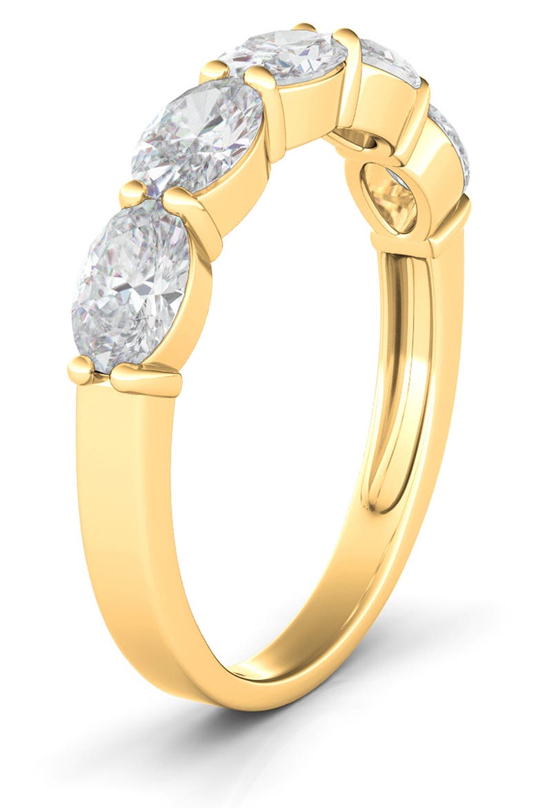 Oval Lab Created Diamond Half Eternity Ring, Main, color, 1.08 CTW YELLOW GOLD