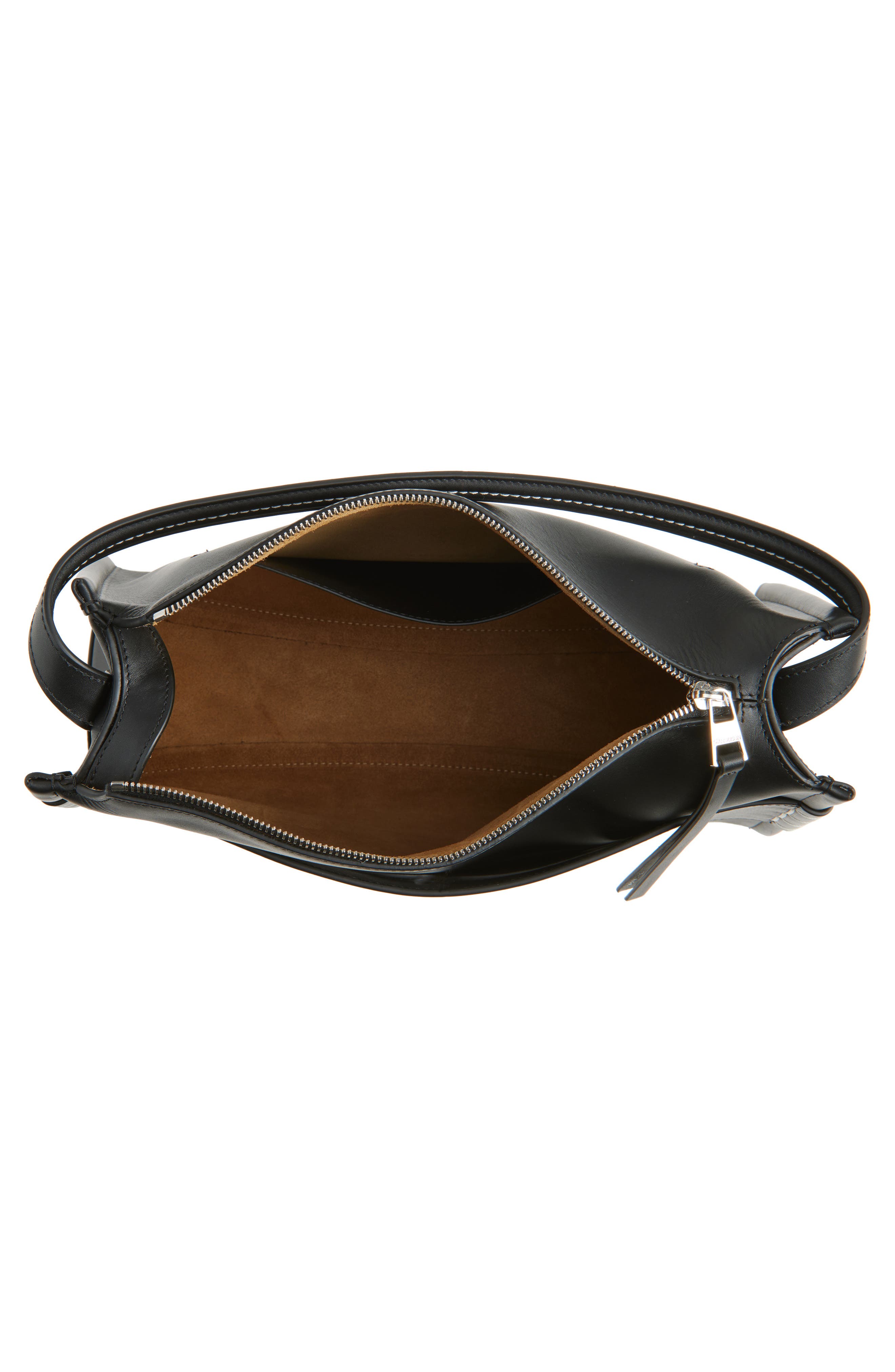 JW Anderson Medium Loafer Leather Shoulder Bag, Alternate, color, Black 999