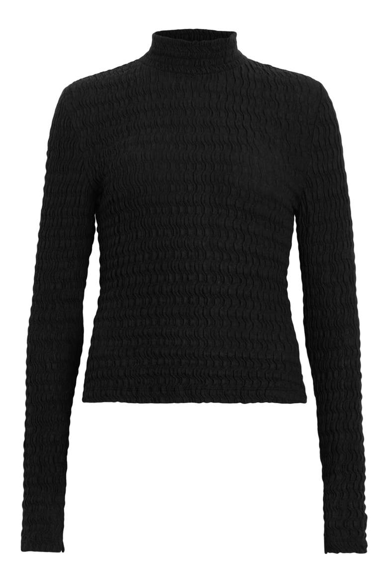 Connie Francesco Long Sleeve Top, Alternate, color, BLACK