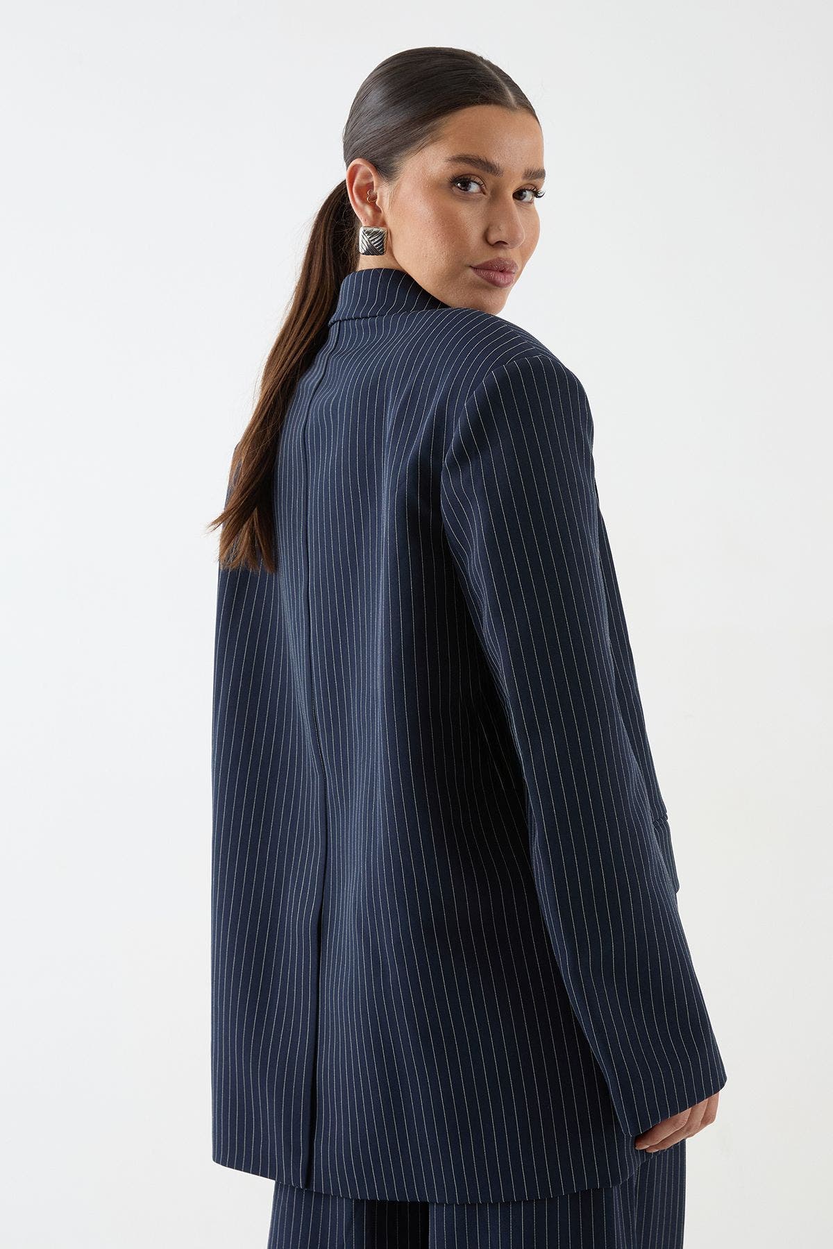 Premium Pinstripe Oversized Blazer - image 2