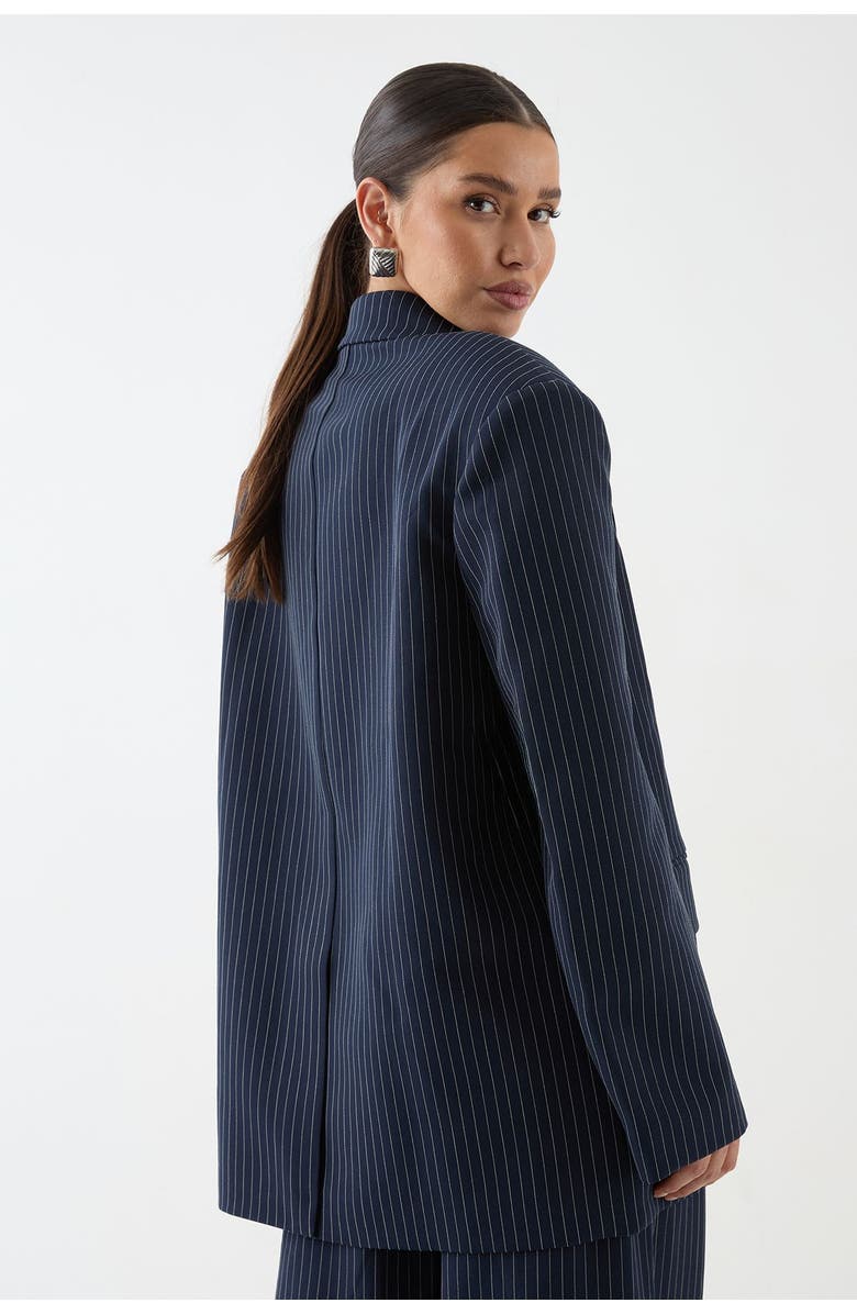 MissPap Premium Pinstripe Oversized Blazer, Alternate, color, Navy