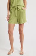 CITY BLUES Cozy Rib Drawstring Shorts