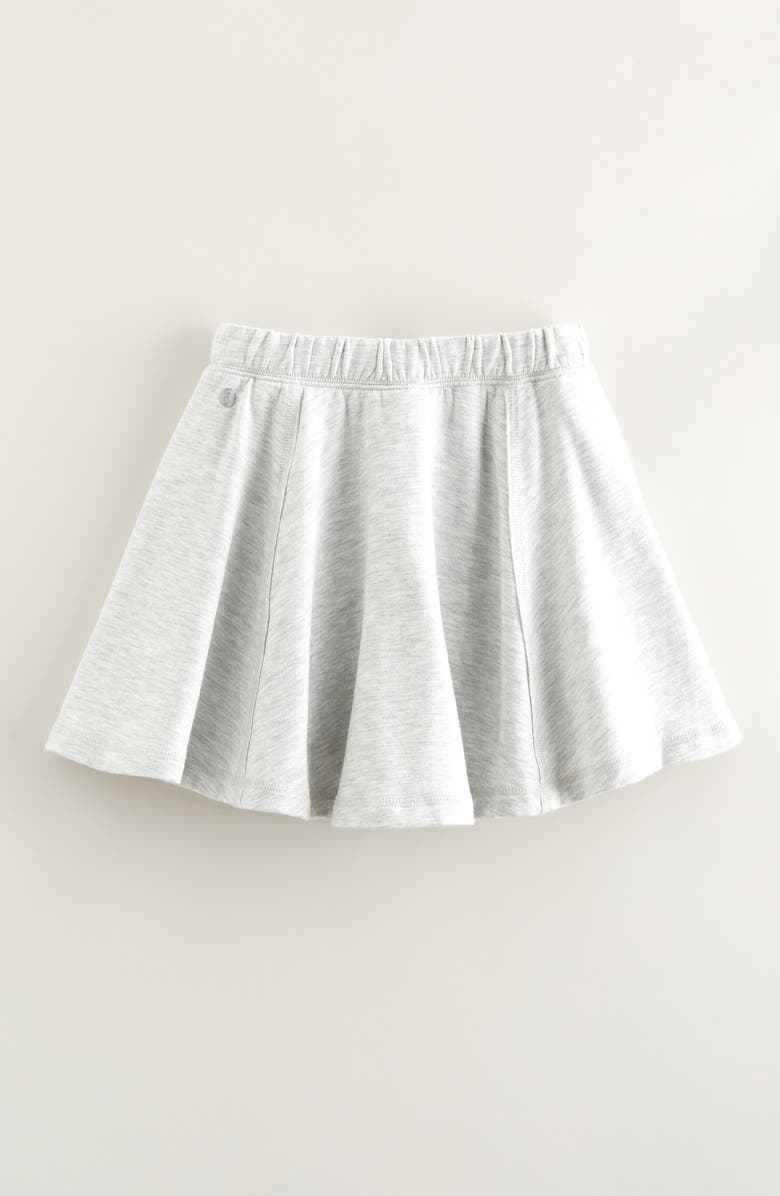 Zella Girl Kids' Step Up Fleece Skort, Alternate, color, Grey Light Heather