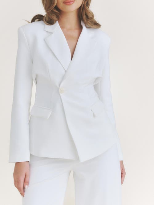 Six Stories Asym Tailored Jacket In White