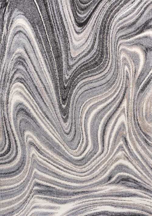 Shop Jonathan Y Eleni Contemporary Glam Abstract Marble Area Rug In Charcoal/cream