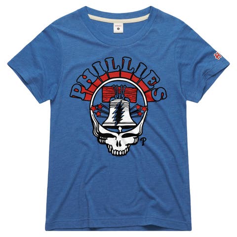 Women's Homage x Grateful Dead  Royal Philadelphia Phillies Americana Tri-Blend T-Shirt