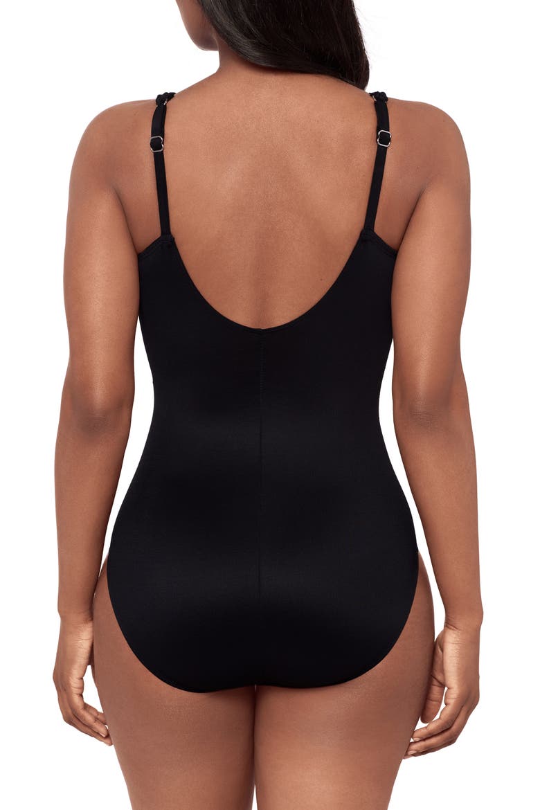 Ombra Fiore Siren One-Piece Swimsuit, Alternate, color, BLACK/ BLUE MULTI