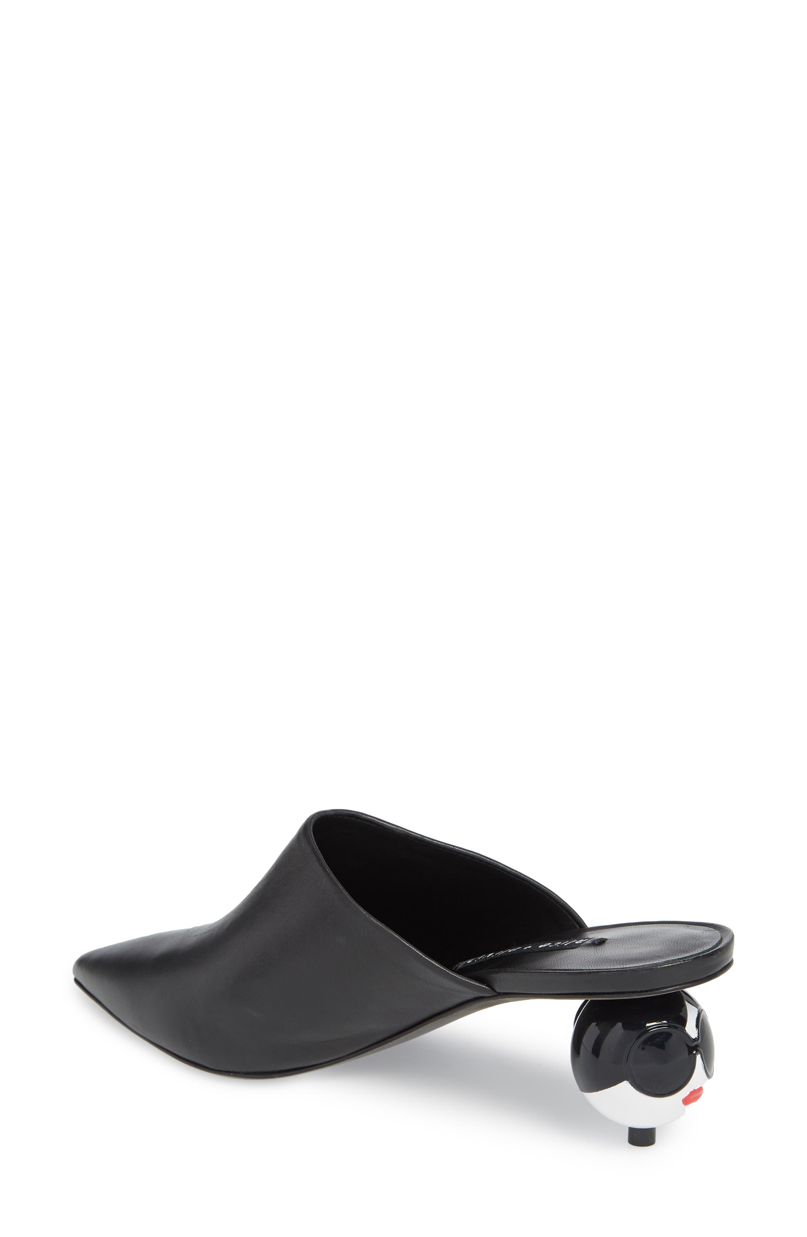Chrysta Pointy Toe Mule, Alternate, color, BLACK
