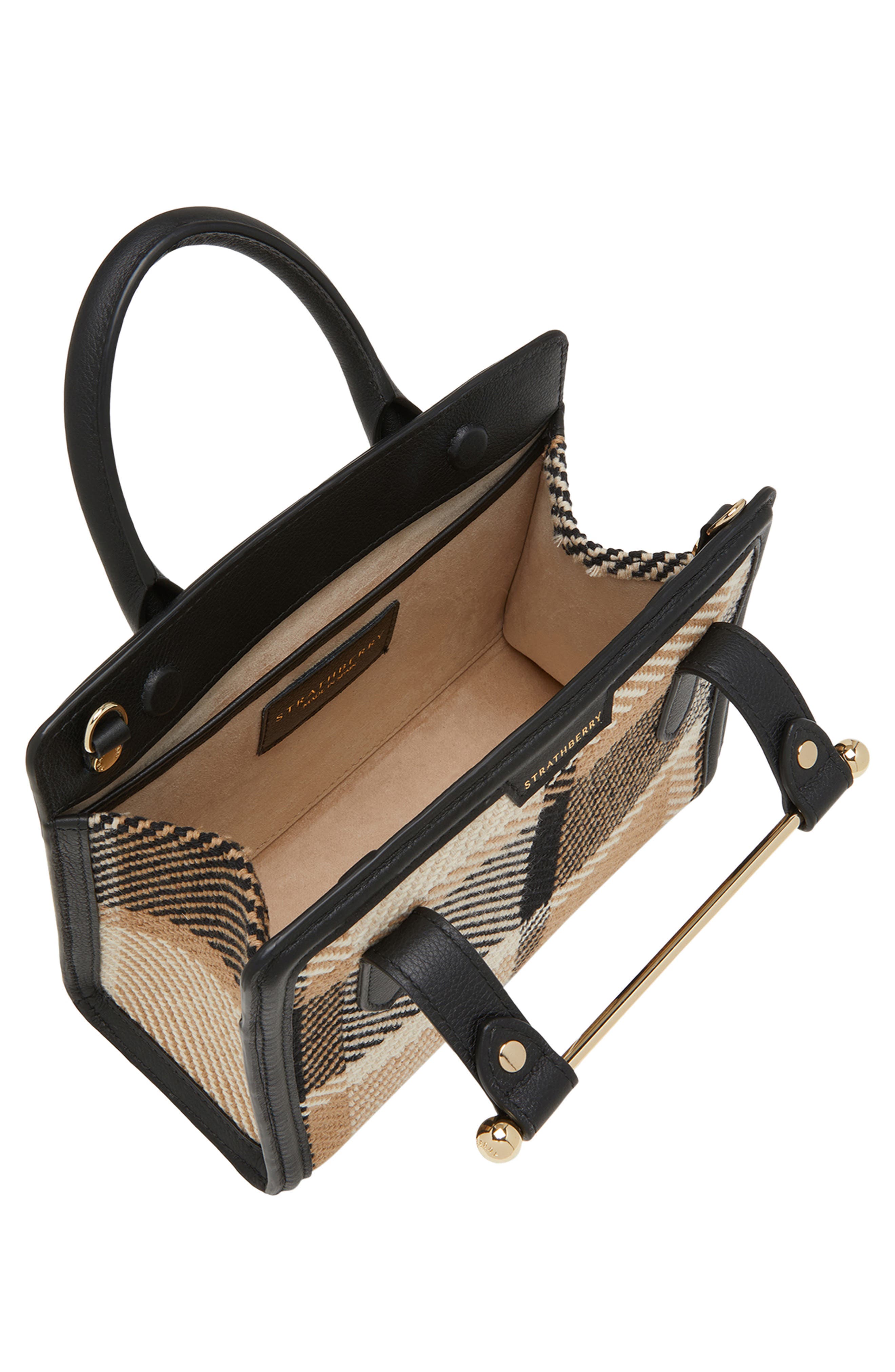 Strathberry Mini Tartan Top Handle Tote, Alternate, color, 