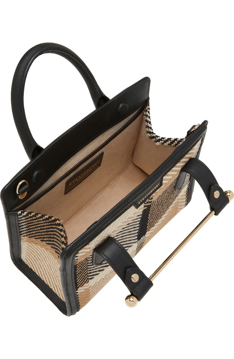 Strathberry Mini Tartan Top Handle Tote, Alternate, color,