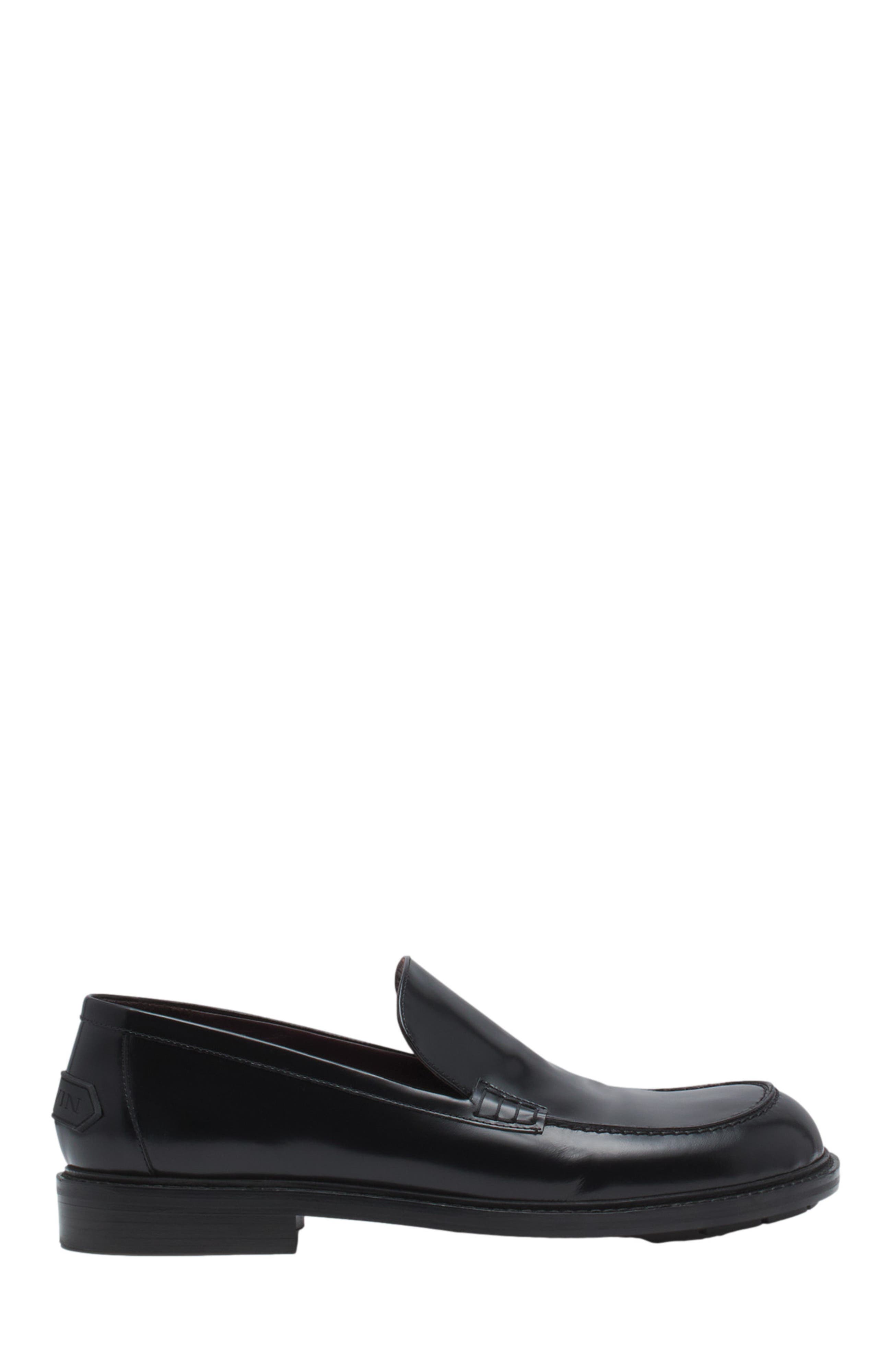 Lanvin SPINTO LOAFERS IN GLOSSY LEATHER, Main, color, 