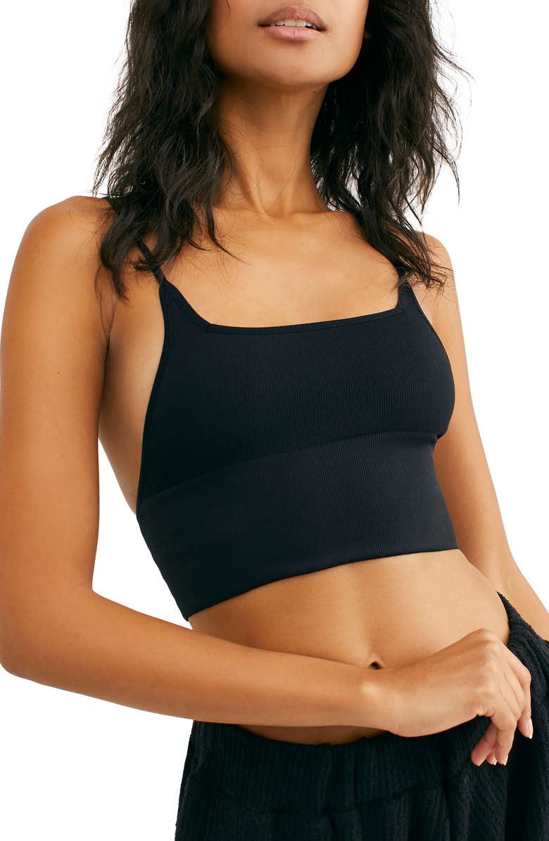 Free People Intimately FP Andi Square Neck Ribbed Seamless Longline Bralette, Main, color, 