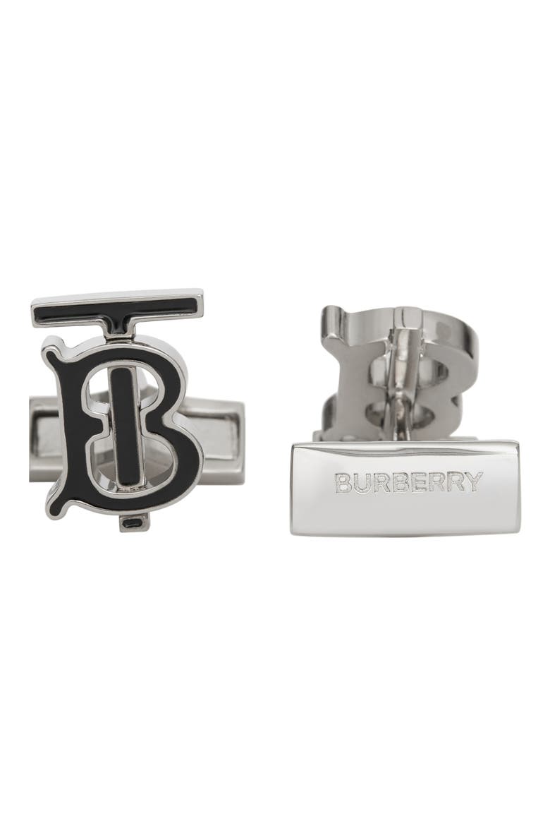 Logo Cuff Links, Alternate, color, PALLADIO/ BLACK