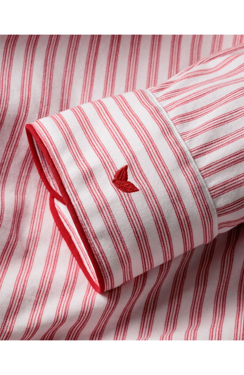 Petite Plume Antique Red Stripe Luxe Pima Cotton Pajamas, Alternate, color,