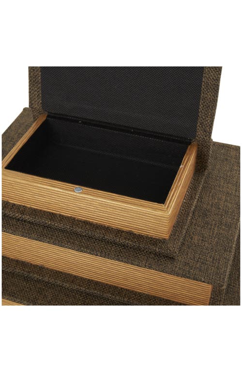 Sonoma Sage Home Set Of 4 Faux Book Boxes In Dark Brown
