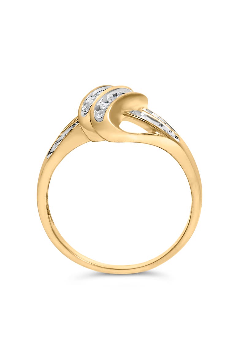 10K Yellow Gold Plated .925 Sterling Silver 1.0 Ctw Diamond Flower Cluster Open Halo Floral Ring, Alternate, color, Yellow Gold over Silver