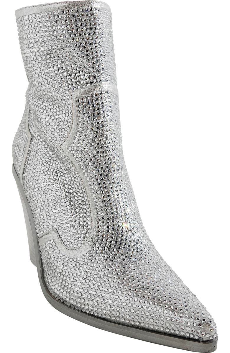 AZALEA WANG Soulard Rhinestone Western Bootie, Main, color,