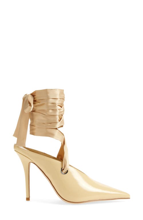 Jeffrey Campbell Grateau Ankle Wrap Mule In Yellow