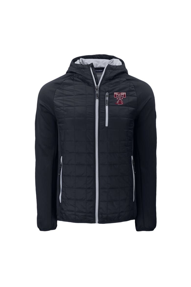 Men's Cutter & Buck  Black Texas A&M Aggies Vault Rainier Eco Hybrid PrimaLoft Full-Zip Jacket, Alternate, color, Black