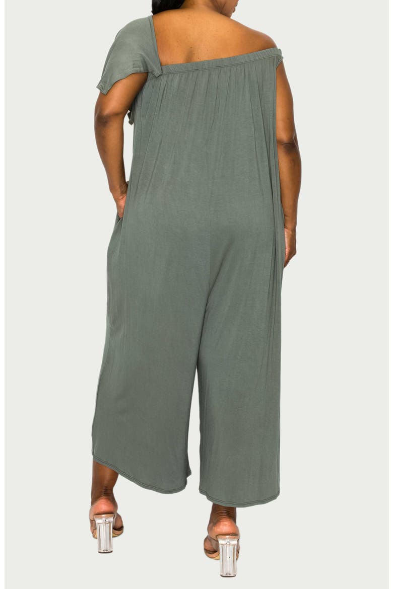 Willow Asymmetric Crop Wide Leg Jumpsuit, Alternate, color, LIGHT OLIVE