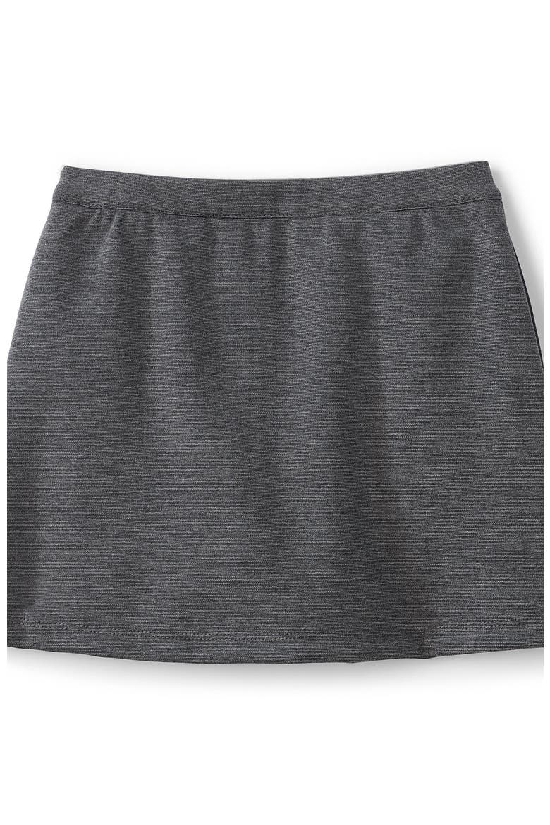 Girls Ponte A Line Skort Above the Knee, Alternate, color, Charcoal Heather