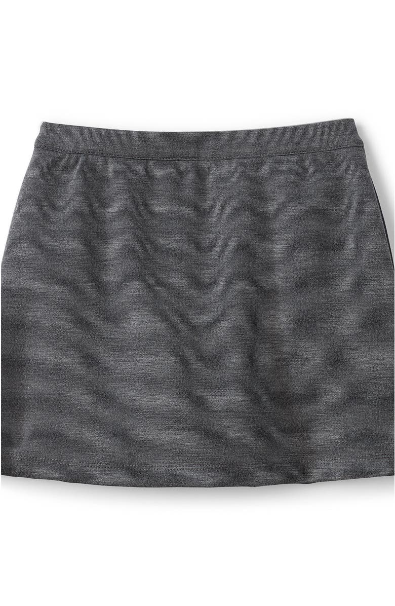 Lands' End Girls Ponte A Line Skort Above the Knee, Alternate, color, Charcoal Heather