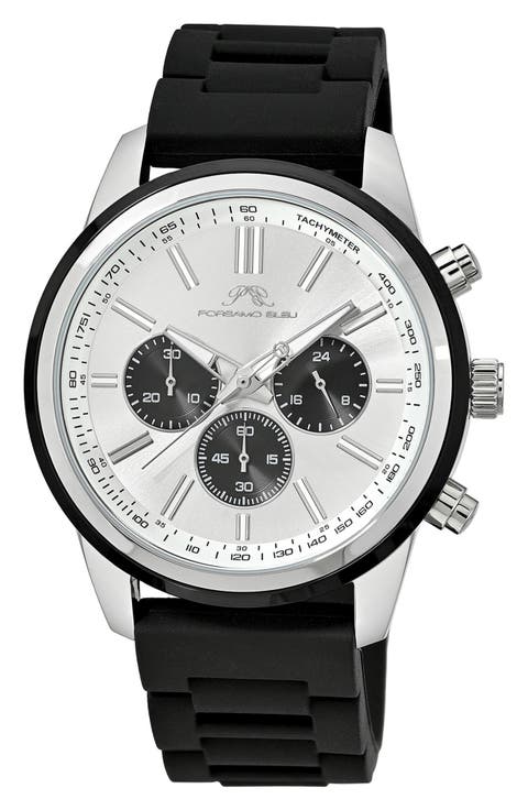 Logan Chronograph Silicone Strap Watch