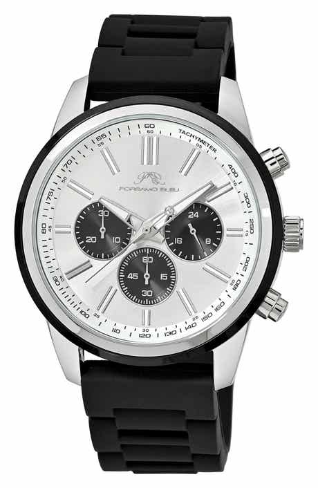 Logan Chronograph Silicone Strap Watch