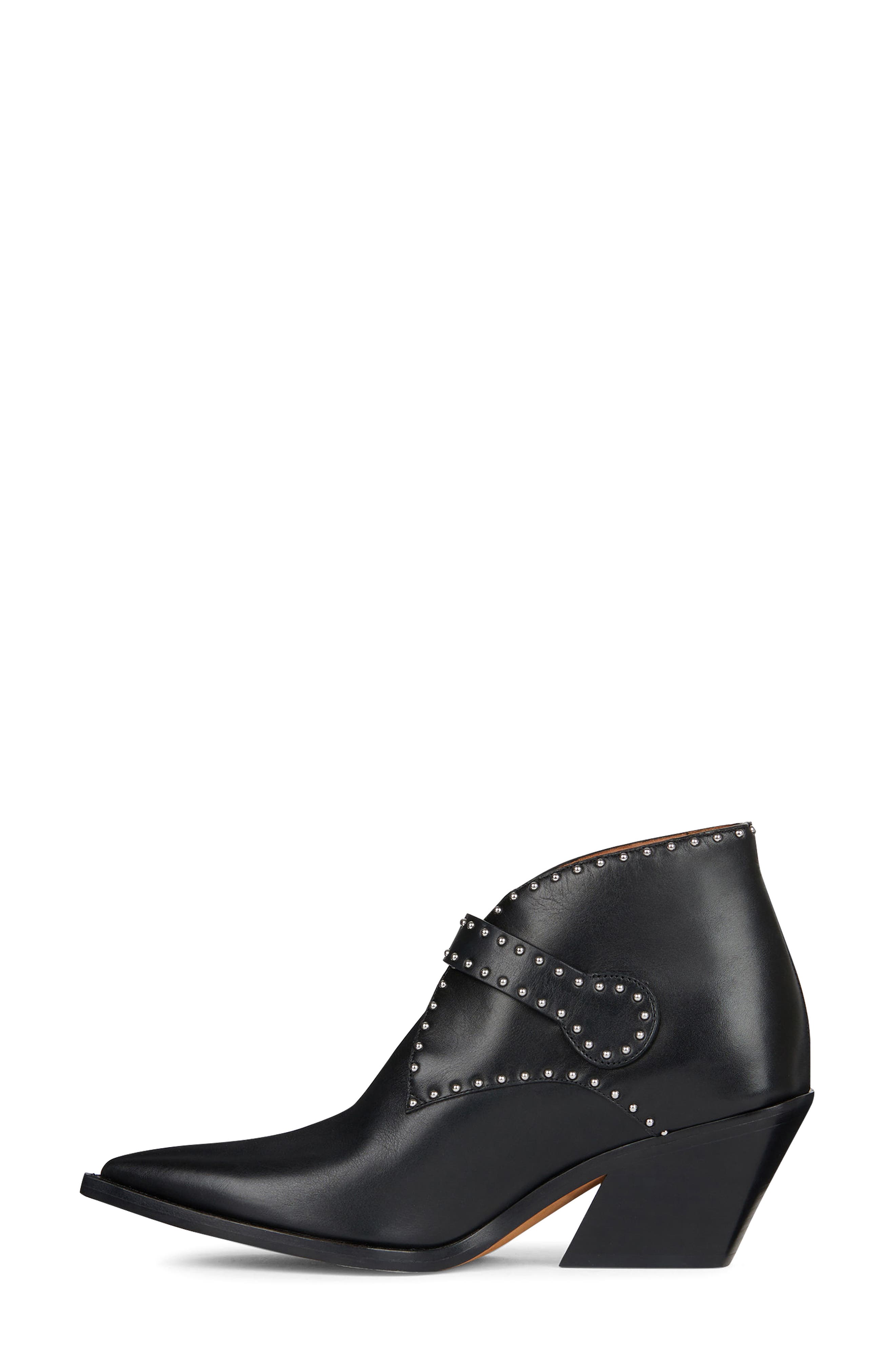 Elegant Studs Pointy Toe Boot, Alternate, color, BLACK