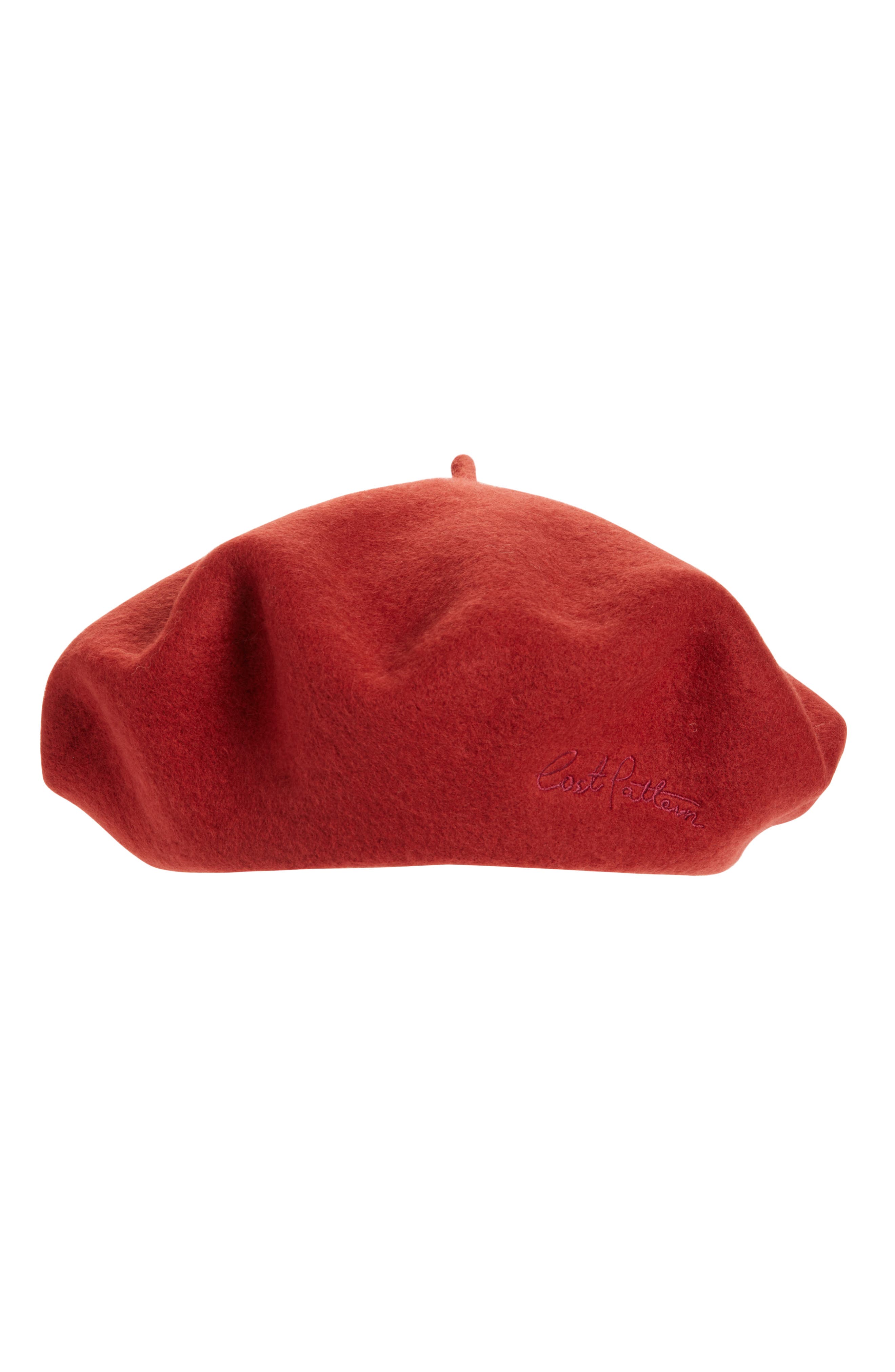 Lost Pattern Bon Chic Wool Blend Beret in Red 