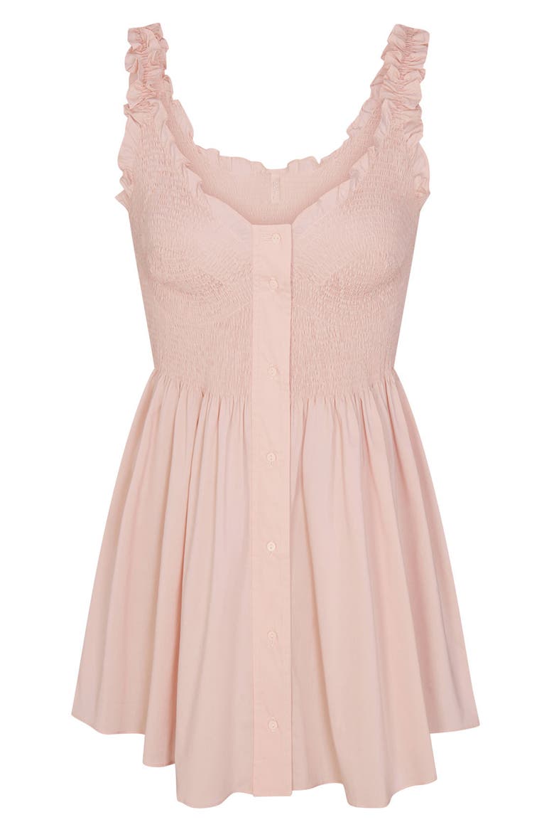Poplin Apparel Smocked MInidress, Alternate, color, DUSTY PINK