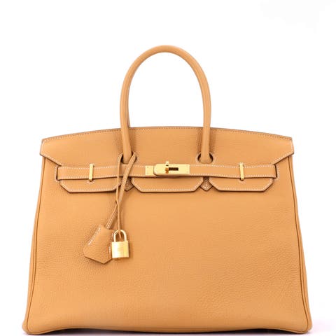Birkin Handbag Brown Togo with Gold Hardware 35