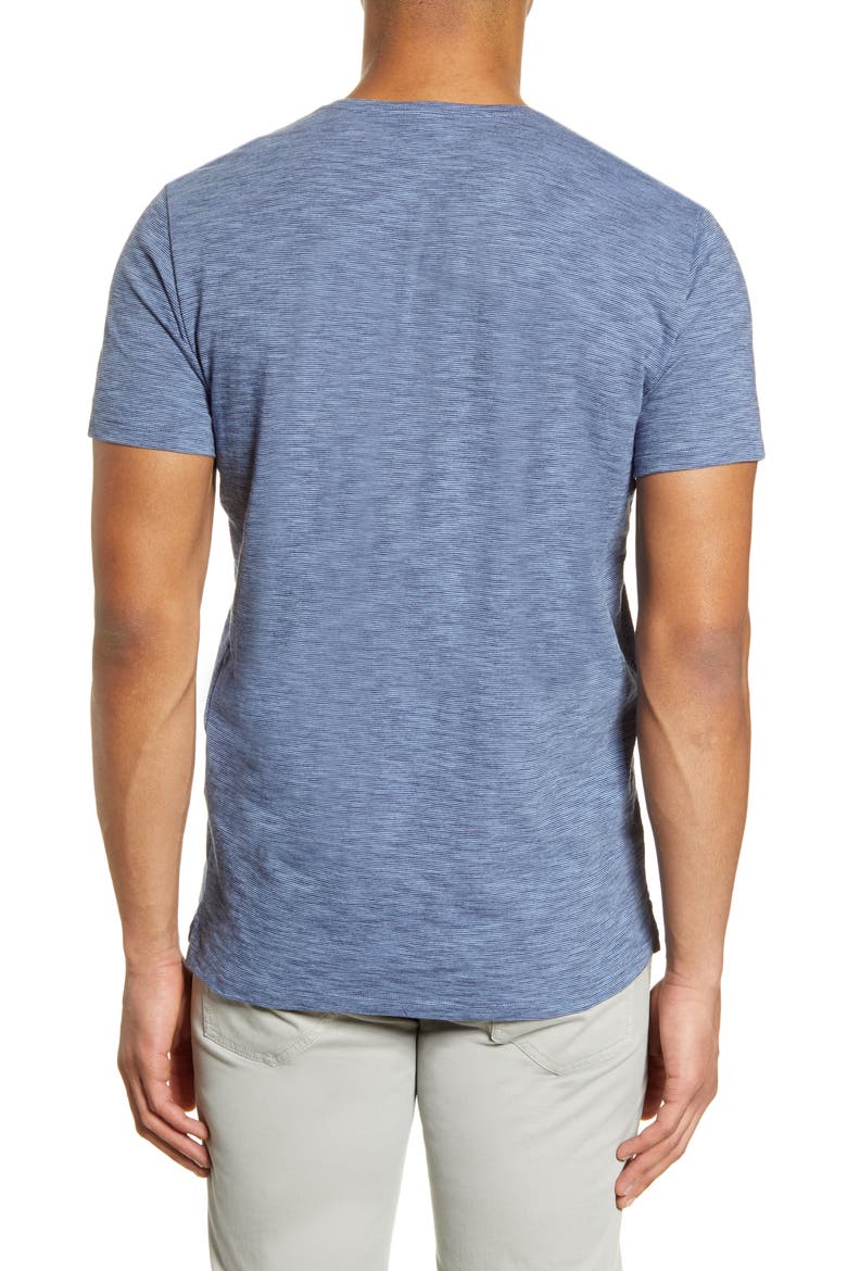 Slim Fit Pinstripe Henley, Alternate, color, MARITIME BLUE AZURE SLATE
