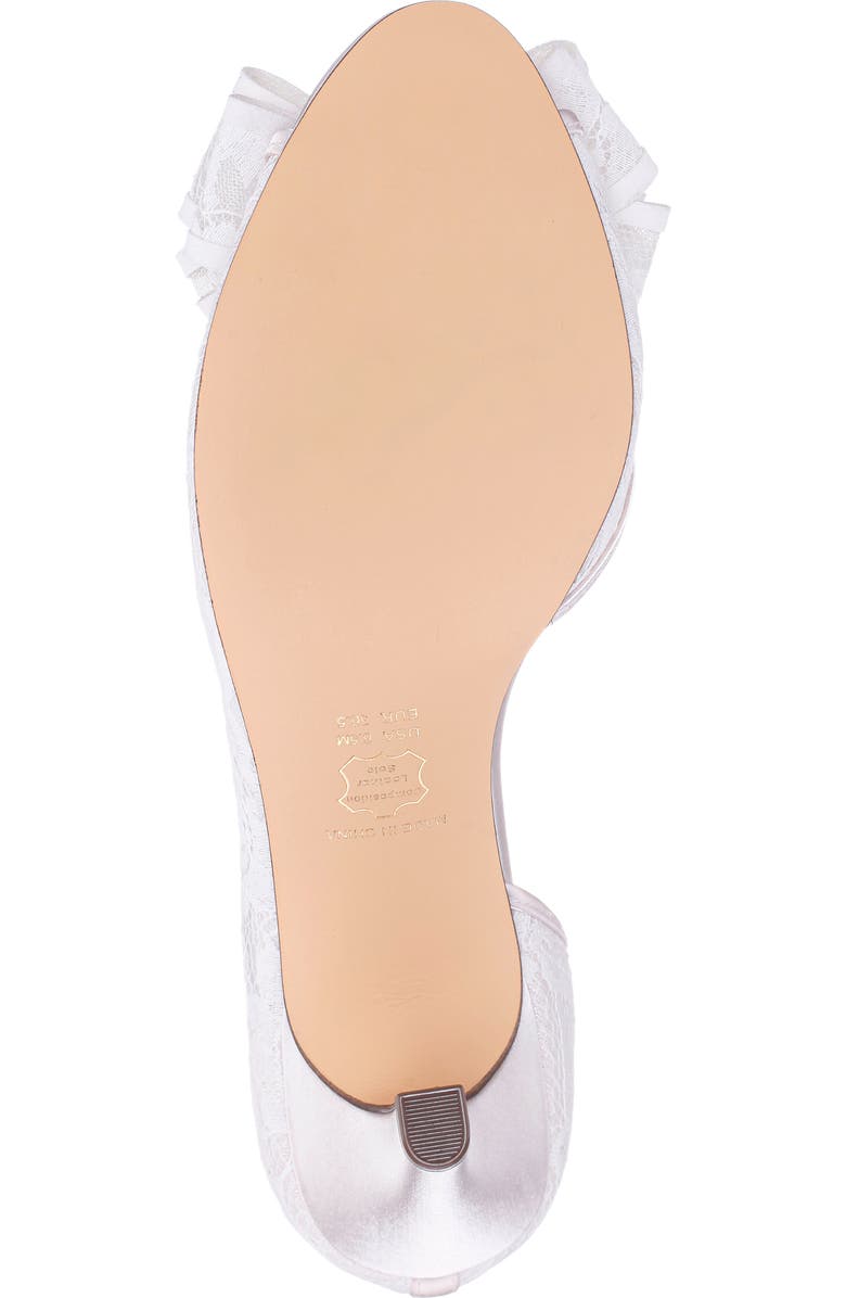 Nina Floyda Lace Bow Peep Toe Pump, Alternate, color, Ivory