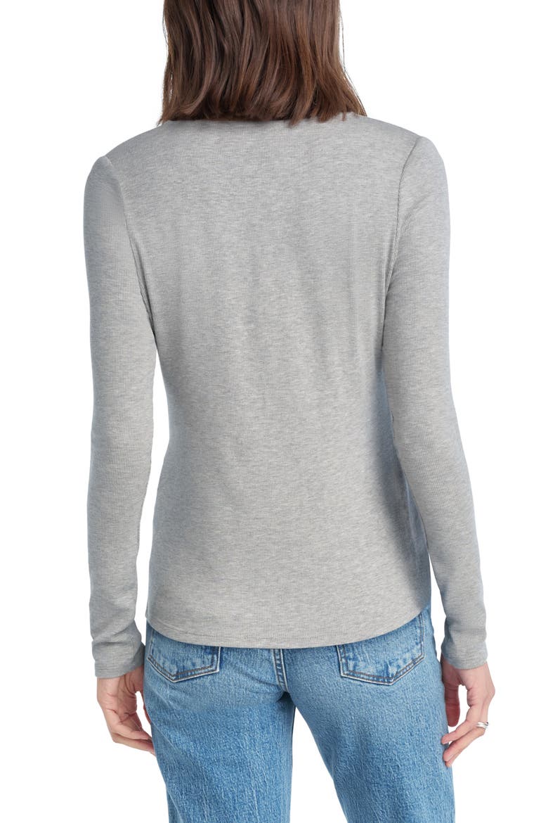 The Good Luck Long Sleeve Rib Top, Alternate, color, HEATHER GREY