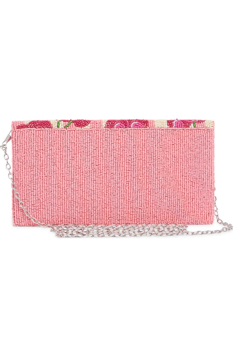 Collection XIIX Stripe Cherry Beaded Clutch, Alternate, color, Pink Multi