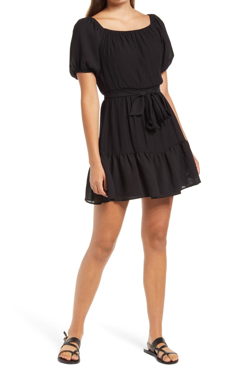 All in Favor Off the Shoulder Minidress, Alternate, color, 