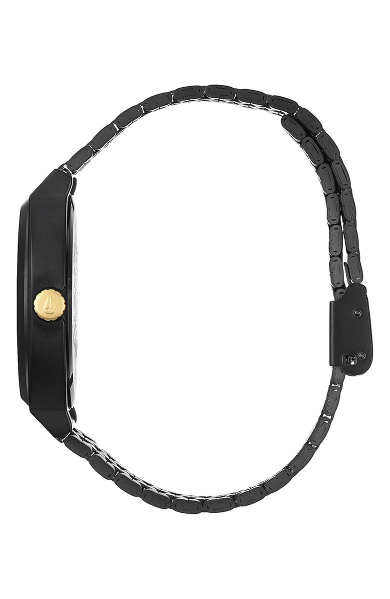 Nixon The Time Teller Bracelet Watch, 37mm, Alternate, color, Matte Black / Gold