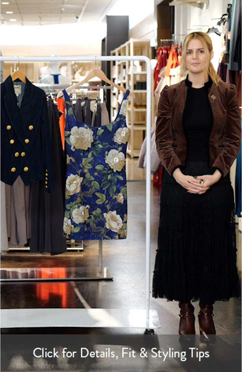 Eve Floral Beaded Cocktail Dress, sales video thumbnail