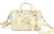 OMG Accessories Kids' Metallic Quilted Mini Duffle Bag