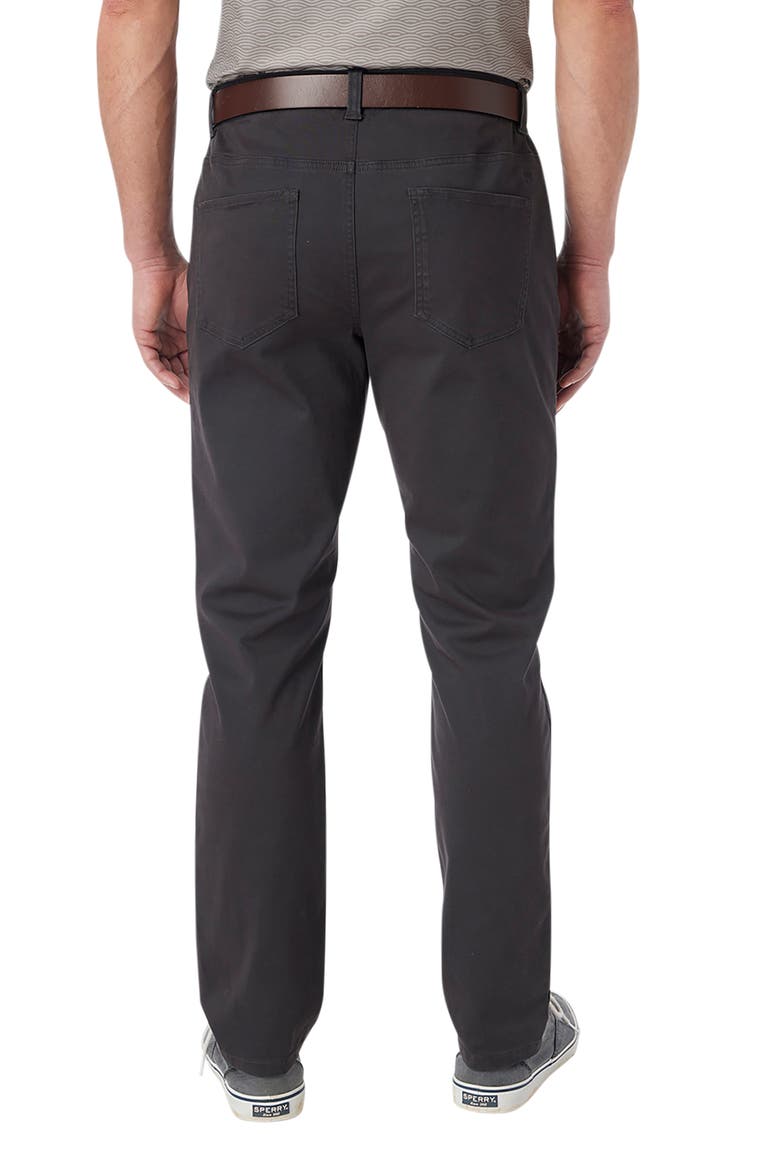 Horizon Modern Fit Stretch Cotton Blend 5-Pocket Pants, Alternate, color, BLACK