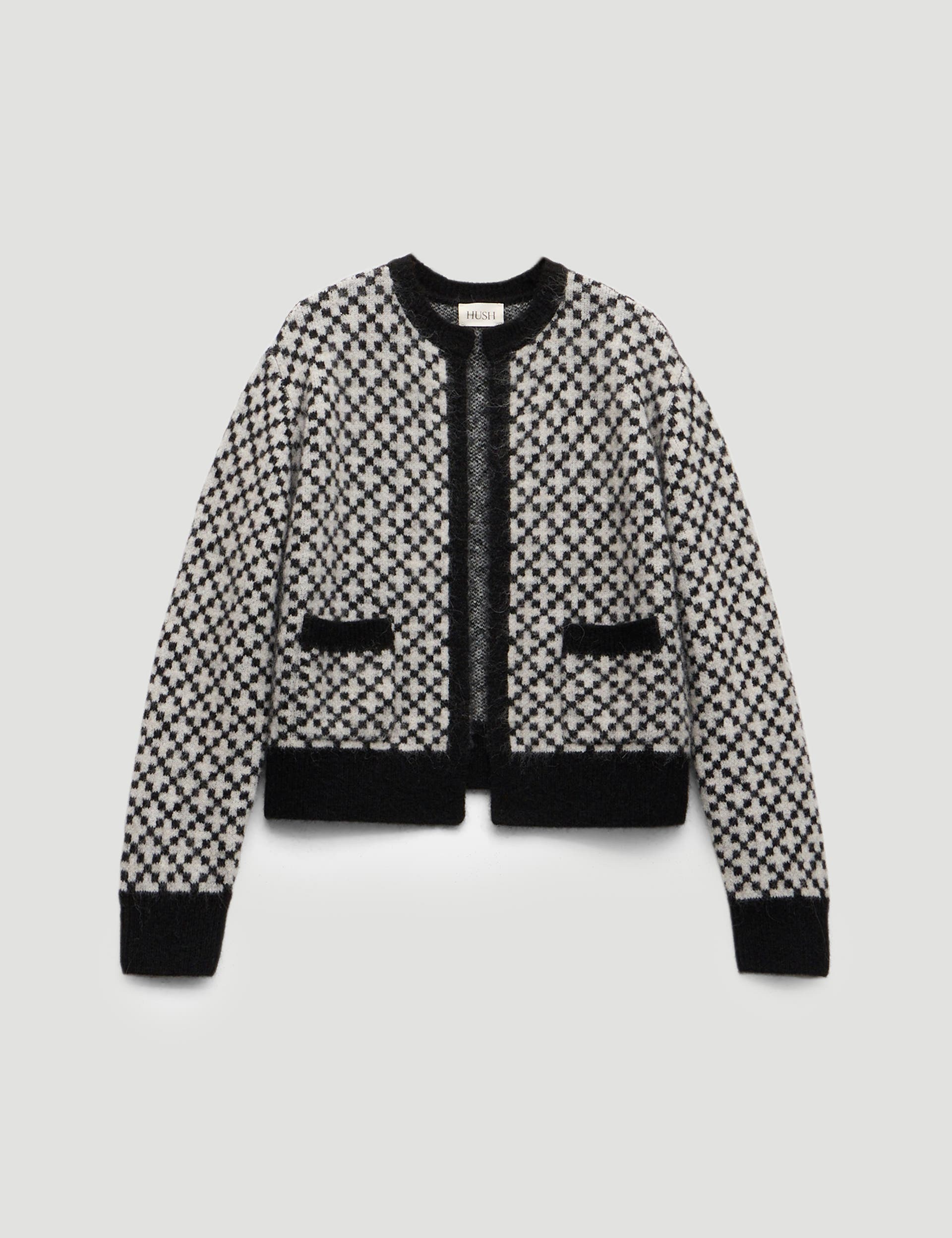 Jacquard Wool Edge To Edge Cardigan - image 2